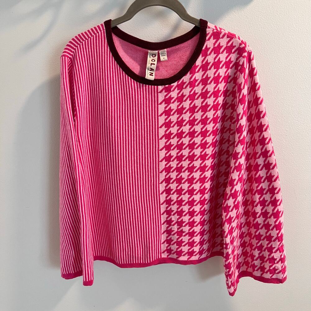Anthropologie Dolan Left Coast Pink Sierra Lounge Sweater Top Size M